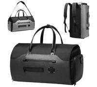 Convertible Garment Bag for Men Women, Carry On Travel Bag with Suit Compartment, Weekend Flight Bags with Shoe Pouch