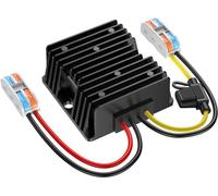 Convertidor 24V a 12V 20A 240W DC DC Buck con Fusible a Prueba de Agua Y Bloque de Terminal Rápido de Resorte, Transformador de Corriente Continua para Carrito de Camión (Acepta entradas DC 15-40V)