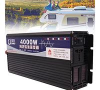 Convertidor 3000W 4000W 5000W Inversor DC 12V/24V/48V/60V a AC 110V/220V Transformador,para Camion Instalacion Solar Power Inverter,con Pantalla Digital Dual Y Toma De Ca,4000W-60Vto220V