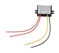 Convertidor AC 10-28V a DC 12V - Módulo Reductor de Voltaje de Alta eficiencia con protección + Carcasas ignífugas e Impermeables para vehículos, cámaras, Ventiladores (3A)
