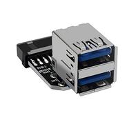 Convertidor adaptador de 20 pines a doble USB 3.0 placa base de escritorio de 19 pines / 20P Header un 2 puertos USB un conector hembra, PH21