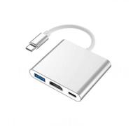 Convertidor adaptador de concentrador tipo C a HDMI 4K con puerto de carga USB 3.0 y USB C compatible con MacBook Pro, Google Chromebook, HP, Sam