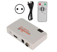 Convertidor Adaptador HDMI a RF, Adaptador Coaxial Señal Digital Entrada 1080P Convertidor de Salida de Señal Analógica RF con Control Remoto para Consola de Juegos Decodificador(Enchufe de la UE)