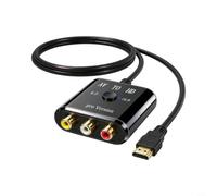 Convertidor AV a HD 1080P para entrada rca para consolas de juegos antiguas como para PS2, Wii, N64, adaptador Plug and Play con 4:3/16:9, negro