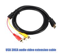 Convertidor AV a HDMI Nikou Full HD Audio Video AV Cable Adaptador Convertidor Macho a 3RCA, Cable Convertidor HDMI HD1080p de 1,5 m (5 pies)