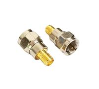 Convertidor coaxial con rosca externa macho a hembra, orificio interno F, conector de cable de aguja interna métrica(20PCS)