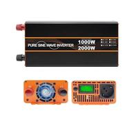 Convertidor Coche Inversor Inversor 2000W 24v 220v Inversor Solar Onda Sinusoidal Pura Transformador Inversor De Voltaje De Potencia Convertidor De Coche(12V,220-240V 50HZ,Universal)