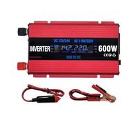 Convertidor Coche Inversor Inversor Coche 12V CC A 24V CA con Conmutación Automática 600W 1000W 3000W Pantalla LCD Conversión Energía Solar Cargador USB 5 V(220-240V 50hz,600W(Rated 350W))