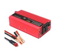 Convertidor Coche Inversor Inversor De Coche 1500W Potencia DC 12V A AC 110V/220V 230V Convertidor Adaptador De Carga USB Dual Solar 12 A 220 Voltios Europa(12V 220V Universal)