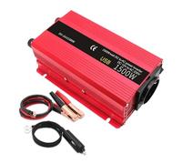 Convertidor Coche Inversor Inversor De Coche 1500W Potencia DC 12V A AC 110V/220V 230V Convertidor Adaptador De Carga USB Dual Solar 12 A 220 Voltios Europa(12V 220V EU)
