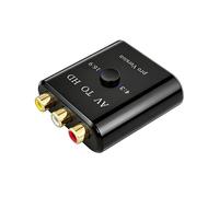 Convertidor Compatible con de AV A CVBS L/R Video Box, Adaptador de AV Que Soporta Entrada Compuesta NTSC PAL A Compatible