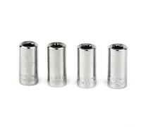 Convertidor cuadrado a hexagonal resistente de 0.25 pulgadas, 4 unidades, tratado térmicamente para adaptadores de acero cr-v para llave de impacto, herramientas profesionales de reparación de
