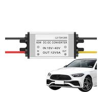 Convertidor DC 24 V a 12 V para alimentación eléctrica | Regulador de tensión, convertidor bajador ajustable Step Down - para electrónica automotriz, coche, camión, y vehículos RV
