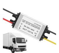 Convertidor DC 24V a 12V para fuente de alimentación - Módulo reductor de vehículo 1-5A 12-60W impermeable IP68 | Convertidor de voltaje de alta precisión con protección funcional