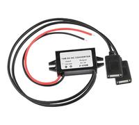 Convertidor de 12V a 5V 3A, módulo Reductor de DC-DC, Adaptador de Corriente USB-A Hembra/Tipo C/USB Dual/Conector de Cable Abierto, Resistente al Agua y al Calor(Dual USB-A Connector)