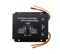 Convertidor de 24 V a 12 V CC, 30 A, reductor de voltaje de coche para camión, RV, fuente de alimentación reductora de aleación de aluminio con protección contra sobrecarga, 11,6 x 10,8 cm, unidad
