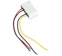 Convertidor de 24 V a 12 V, regulador de voltaje 5 A DC-DC 60 W | Carcasa de metal robusta, ABS duradero, diseño plateado, resistente a la intemperie, a prueba de polvo para aplicaciones