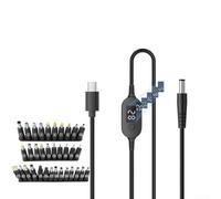 Convertidor de alimentación USB C a CC de 140 W, voltaje variable, 5 V, 9 V, 12 V, 15 V, 20 V, 28 V, para monitor electrónico, impresora, consola de juegos, 1 m (K695-34)