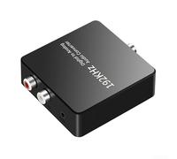 Convertidor de audio coaxial SPDIF a adaptador estéreo de 3,5 mm para televisores de alta definición, barras de sonido, altavoces y amplificadores, ABS compacto y reproductivo digital A