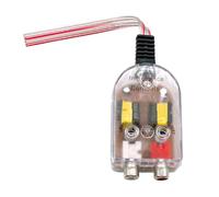 Convertidor de Audio de Alta a Baja Frecuencia 2 Piezas para Coche | ABS y Pvc, Instalación Sencilla, Rendimiento Estable, para Kit Cableado Car Audio y Amplificador
