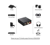 Convertidor de Audio Digital A AnalóGico DAC de 192 KHz, Adaptador óPtico Toslink A 3,5 mm para Sistema de Cine en Casa PS 4 HD DVD