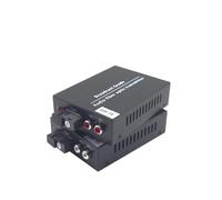 Convertidor de Audio Digital A Fibra de 1 Par y 2 Canales, Transmisor Receptor, Puerto Óptico SC Simplex de Modo Único Unidireccional
