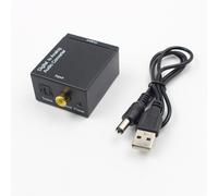 Convertidor de audio digital óptico SPDIF a RCA de 2 canales, diseño compacto.