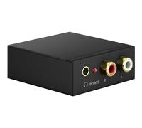 Convertidor de audio Goobay 58493 digital SPDIF coaxial a analógico RCA y jack 3,5 mm