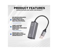 Convertidor de Audio USB A Óptico Adaptador USB A SPDIF de 24 Bits/96 KHZ para Conectar una Computadora Portátil A una Barra de Sonido