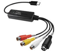 Convertidor de AV a USB C, adaptador de tarjeta de captura de vídeo, 1 canal, NTSC, PAL, S-Video/Compuesto