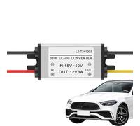 Convertidor de baja tensión continua - Adaptador de alimentación de ajuste variable - Transformador reductor de voltaje 24 V a 12 V, para camiones electrónicos