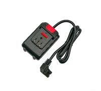 Convertidor de batería 2 en 1 para Dayi 2106, adaptador de doble ranura para llave de impacto, taladro eléctrico, luz de trabajo, soporta carga externa, fácil instalación de bloqueo, negro (cable
