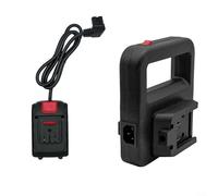 Convertidor de batería 2 en 1 para Dayi 2106, adaptador de doble ranura para llave de impacto, taladro eléctrico, luz de trabajo, soporta carga externa, fácil instalación de bloqueo, negro (cable y