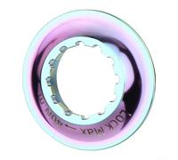 Convertidor de bloqueo de buje, adaptador de bloqueo central a 6 pernos, aluminio anodizado 6061, conversión segura de freno de disco para ciclismo (A-deslumbrante)