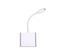 Convertidor de Cable Adaptador 4K Compatible con TYPE-C A 3 en 1 Estación de Acoplamiento de Cable USB HD Compatible con Type-C A