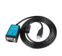 Convertidor de cable serie USB 2.0 a puerto COM DP9 RS232 con anillo magnético y luz LED para uso industrial (1,8 m)