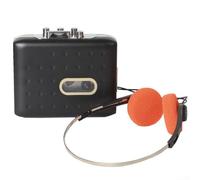 Convertidor de casete retro a MP3, grabadora portátil USB con avance y rebobinado rápido, captura de audio digital para cintas antiguas, conector de 3.5 mm, USB-C o alimentado por batería, negro