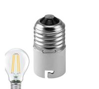 Convertidor De Casquillo De Lámpara B22 A E27, Casquillo Roscado De Bombilla B22 A E27, Adaptador De Portalámparas Con Rosca Para Bombillas Incandescentes, CFL Y LED