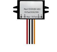 Convertidor de CC a CC de 12 V, 24 V a 5 V, 1 A, 2 A, 3 A, 5 A, 6 A, 8 A, 10 A, DC-DC, modelo reductor, regulador de voltaje de 12 V, 24 V, 36 V, 48 V, 60 V a 5 V (12 V, 24 V a 5 V, 2 A)