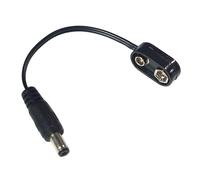 Convertidor de clip de batería de 9 V macho DCJack, cable de alimentación, conector a presión, pedal de efecto de guitarra, adaptador de fuente de alimentación de batería, conector a presión ligero