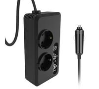 Convertidor de Coche de 200W,Toma de Carga para Batería y Enchufe | Adaptador De Viaje para Teléfonos, Drones Y Dispositivos