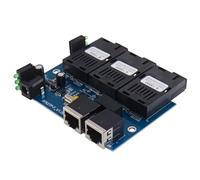 Convertidor de conmutación Ethernet de alta velocidad de instalación fácil de 3 puertos fuente de alimentación Ethernet 2 RJ45 convertidor de medios ópticos de fácil instalación