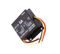 Convertidor de corriente CC de 24 V a 12 V, regulador de voltaje automático de 5 A para barco RV - Convertidor eficiente de CC a CC con seguridad de cortocircuitos - Diseño de caja de hierro