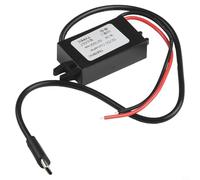 Convertidor de corriente continua de 12 V a 5 V, 3 A, convertidor de tensión impermeable IP68 para coche, camión, USB C, convertidor descendente de 5 V, 3 A, con protección contra cortocircuitos