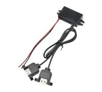 Convertidor de corriente para coche, 12 V, 24 V a 5 V, 3 A, adaptador de salida mini USB, fuente de alimentación de corriente continua y CC con protección contra polaridad inversa (With Two Ears)