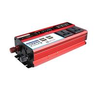 Convertidor de corriente para vehículo, 1500 W CC, 12 V a 220 V CA, seno modificado universal con diseño portátil, carcasa de aluminio totalmente mental, rendimiento estable, alta eficiencia de