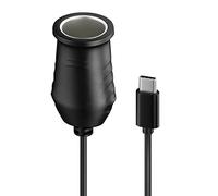 Convertidor de corriente USB C macho a 12 V hembra de 65 W para coche, cargador de voltaje, adaptador de coche DVR, cargadores de alimentación de repuesto