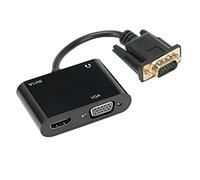 Convertidor de Energía 3 en 1, Adaptador HDMI, Adaptador VGA a HDMI, con Juegos de Audio para Proyectores de TV, Aula en Casa