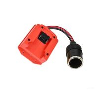 Convertidor de energía para plataformas de batería de 18 V que ofrece una salida de 12 V para ejecutar refrigeradores de coche, compresores de aire, luces LED y otros dispositivos de 12 V (rojo)