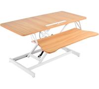 Convertidor de Escritorio Ajustable en Altura para Trabajar Sentado o de pie, estación de Trabajo de 96,5 cm con Bandeja para Teclado, Elevador con Resorte para Oficina en casa.